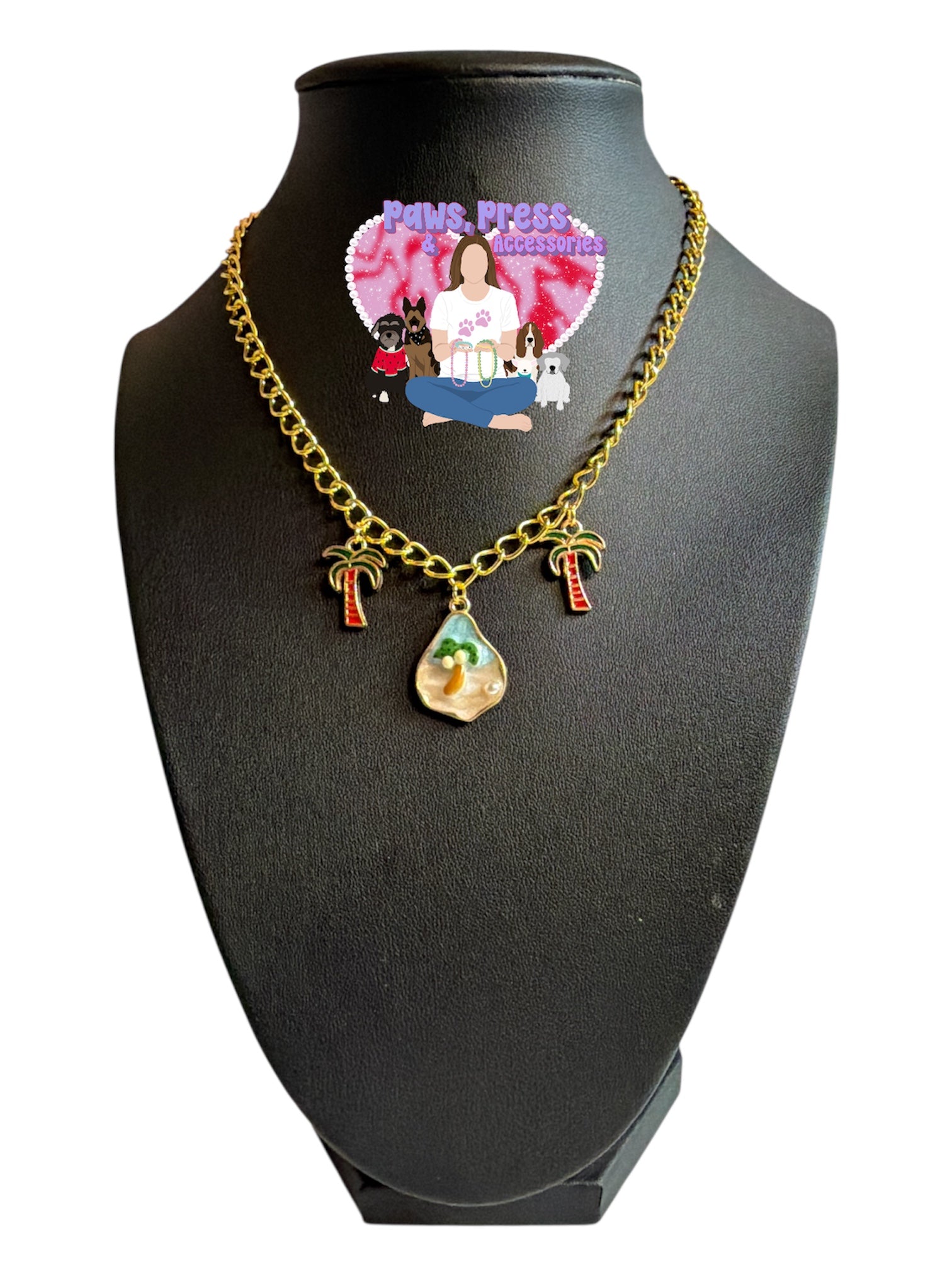 Beach Charmed Necklace (14”)
