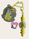 Lemon Cup Charm W/Shaker Bead