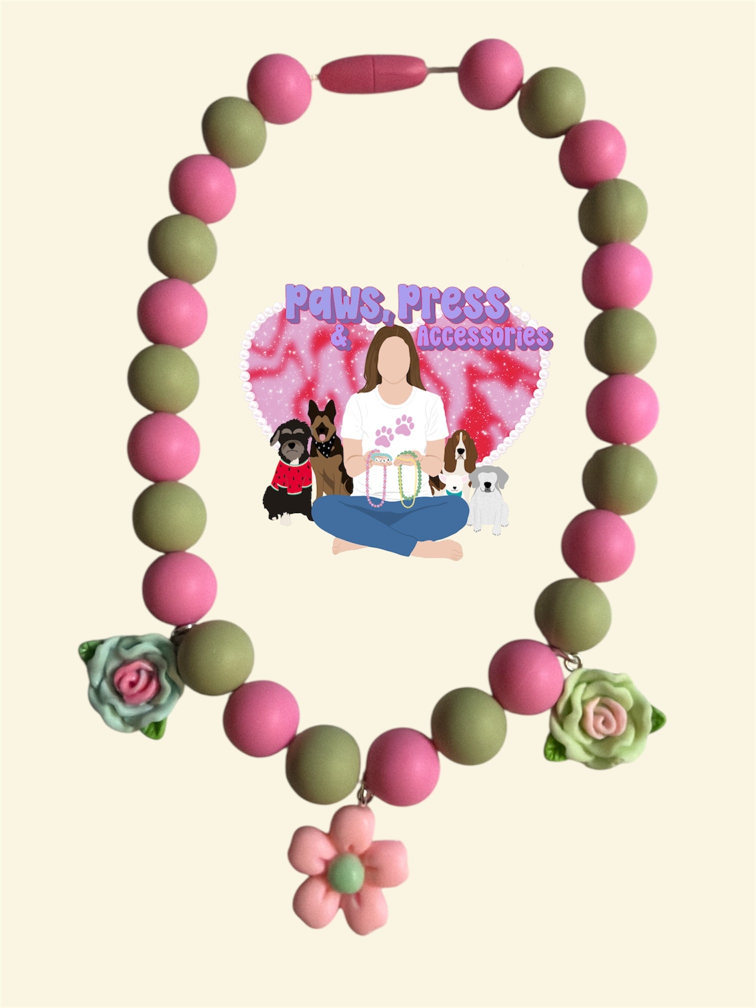 16” Beaded Pet Necklace