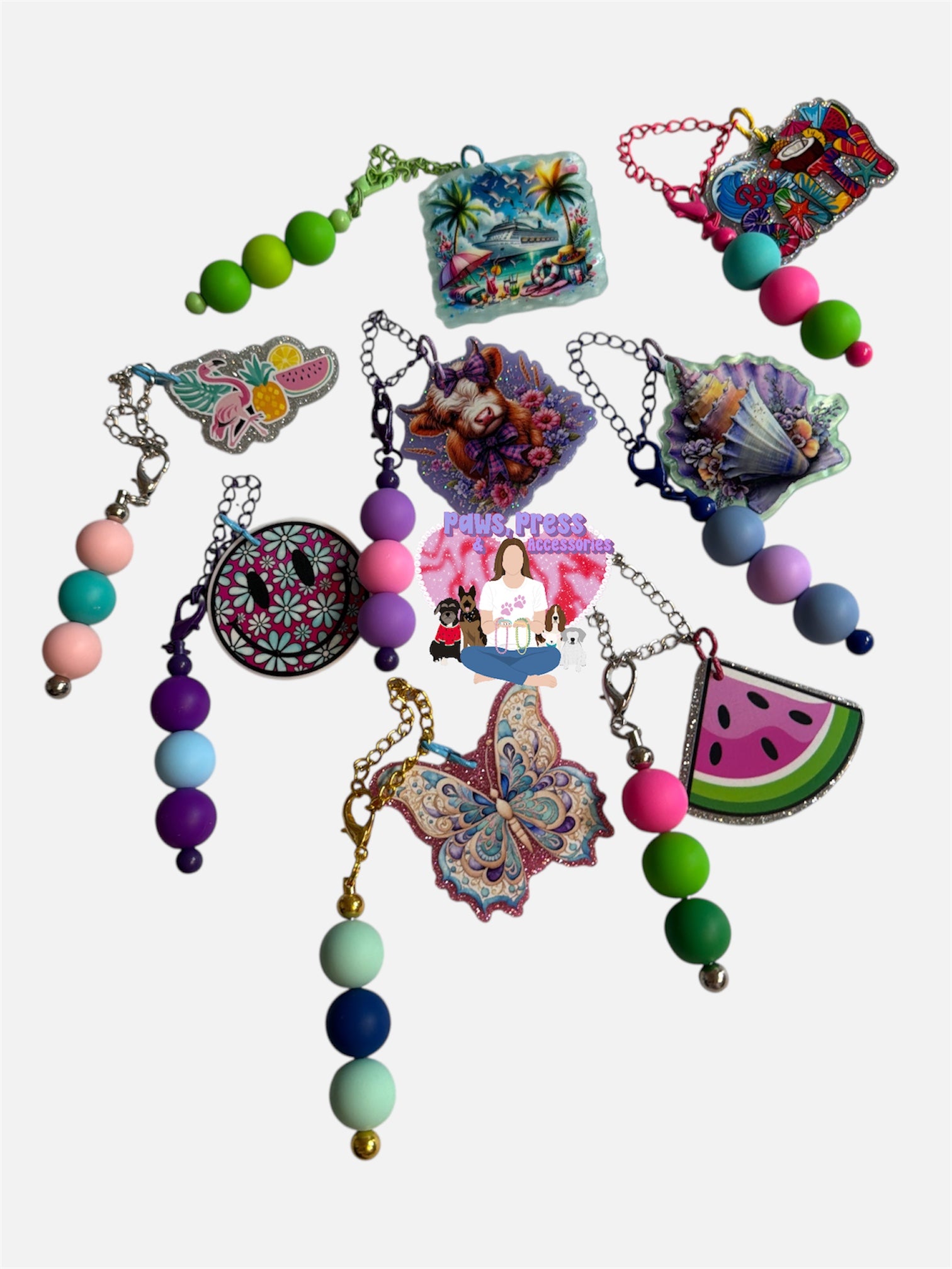 Summer Dangle Cup Charms