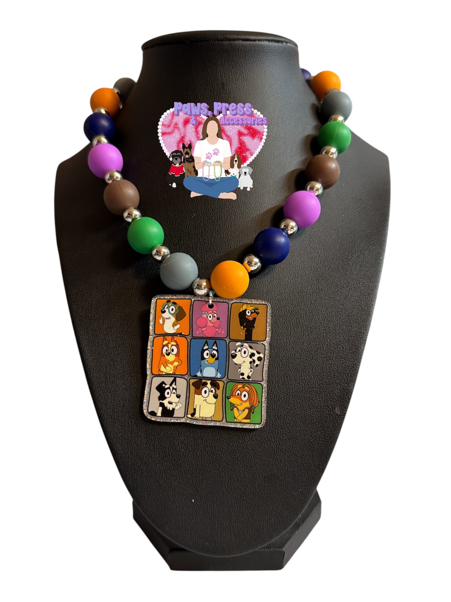 15” Pet or Child Necklace (silicone beads)