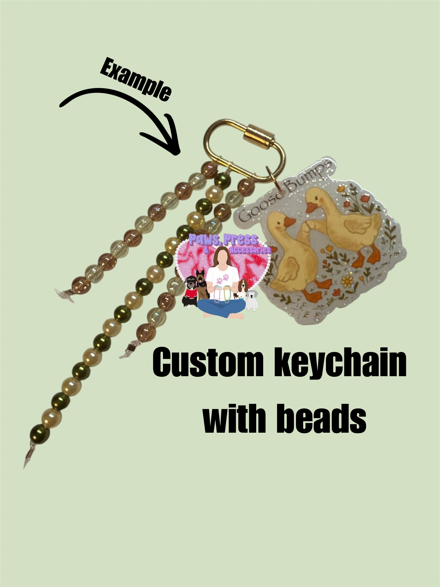 Custom Keychain With Beads