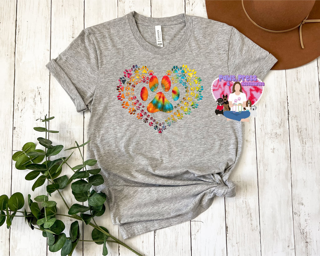 Tie Dye Paw Print